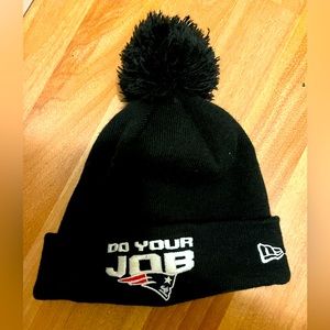 New England Patriots DO YOUR JOB New Era black winter hat. One size.